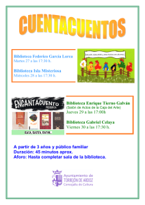 Biblioteca Isla Misteriosa Biblioteca Enrique Tierno Galván Jueves