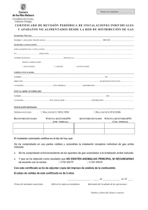 certificado de revisión periódica de instalaciones individuales y