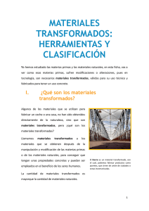Materiales Transformados: Herramientas y Clasificación