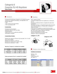 Categoría 6 Conector RJ-45 Keystone