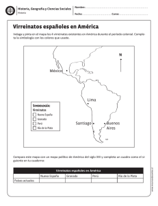 Virreinatos Españoles en América: Hoja de Trabajo