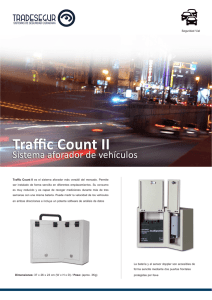 Traffic Count II es el sistema aforador más versátil del mercado