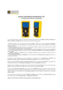 Nuevos Controladores de Aislamiento 1 kV