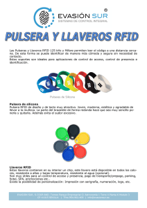 Pulsera de silicona Pulsera RFID de diseño y de tacto muy atractivo