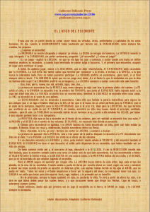 EL JUEGO DEL ESCONDITE