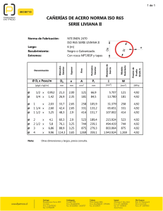 Cañería iso r65 serie liviana ii