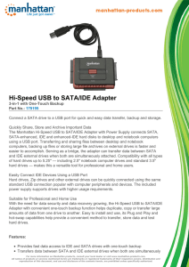 Hi-Speed USB to SATA/IDE Adapter