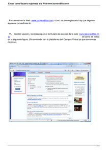 Entrar como Usuario registrado a la Web www.lasveredillas.com