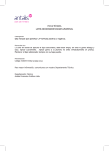 FICHA TÉCNICA LAPIZ ADICIONADOR IMAGEN UNIVERSAL
