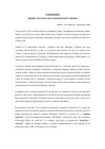 GAMARRA, Singular convivencia entre actividad formal e informal