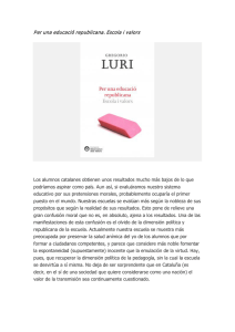 Per una educació republicana. Escola i valors Los alumnos