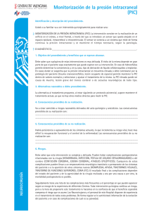 Monitorización de la presión intracraneal (PIC)