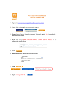 PROCESO PARA INSCRIPCIÓN PRUEBA DIAGNÓSTICA 1