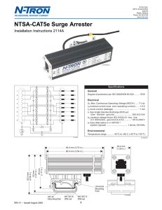 NTSA-CAT5E - Datasheet - N-Tron NTSA