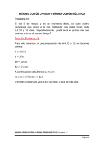 SOLUCIÓN MCD y MCM 19 - Problemas de Matemáticas Resueltos