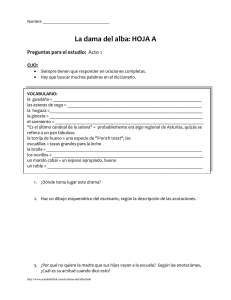 La dama del alba: HOJA A