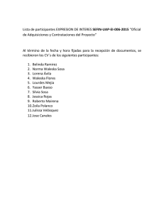 Lista de participantes EXPRESION DE INTERES