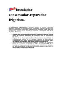 Instalador conservador-reparador frigorista.