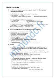 EXERCICES D`APPLICATION A. Complétez avec l`adjectif ou le