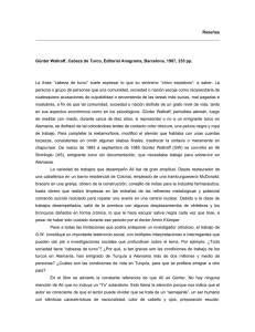 Reseñas Günter Wallraff, Cabeza de Turco, Editorial Anagrama