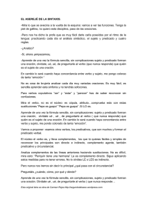 el aserejé de la sintaxis - CLASES DE LENGUA.Aprender a aprender.