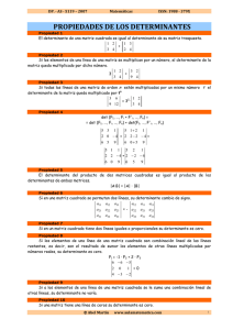 Propiedades de los Determinantes en Matemáticas