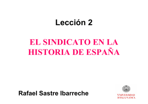 el sindicato en la historia de españa