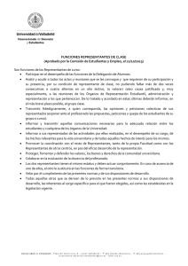 FUNCIONES REPRESENTANTES DE CLASE (Aprobado por la