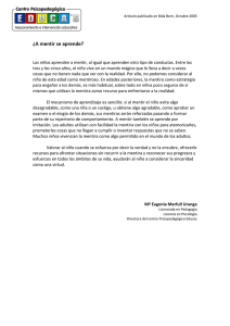 ¿A mentir se aprende?