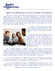 Inglés, El idioma que no conoce límites ni fronteras