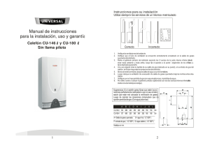 Calefón CU-146 i y CU-180 i