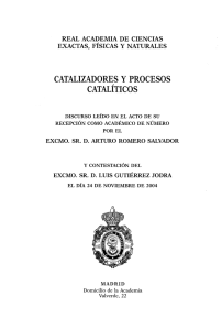 catalizadores y procesos catalíticos