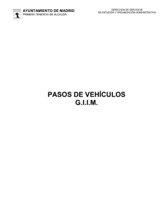 Manual GIIM: Tasa de Pasos de Vehículos - Ayuntamiento de Madrid