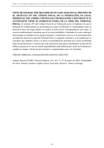 juicio de nulidad. por tratarse de un caso análogo al previsto en el
