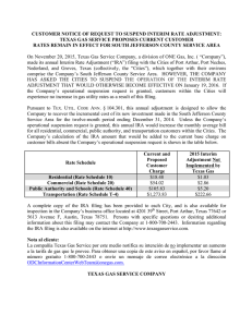 customer notice of request to suspend interim rate adjustment