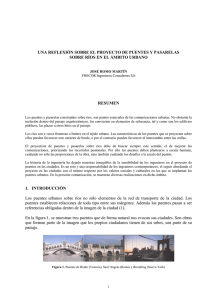 una reflexión sobre el proyecto de puentes y pasarelas sobre ríos