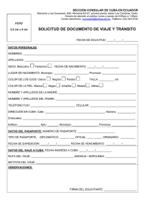solicitud de documento de viaje y tránsito