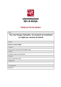 The very Hungry Caterpillar. Un proyecto de enseñanza en inglés