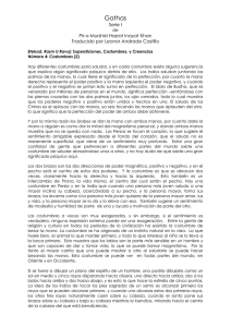 Gatha I: Número 4: Costumbres