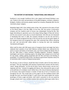 THE HISTORY OF MAYAKOBA: “SENSATIONAL AND SINGULAR”