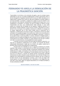 Fernando VII Anula la Pragmática Sanción: Decreto Histórico