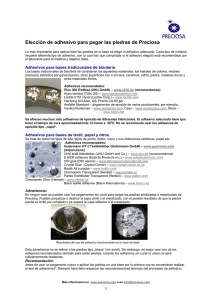 Elección de adhesivo para pegar las piedras de Preciosa