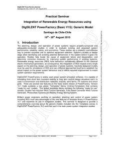 Practical Seminar Integration of Renewable Energy Resources