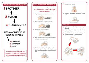 Recomendaciones de actuación en primeros auxilios