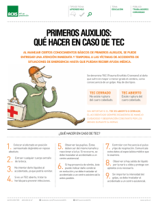 Primeros Auxilios: Qué hacer en caso de TEC