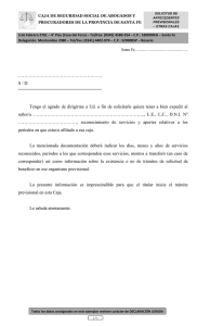 Solicitud de Antecedentes Previsionales