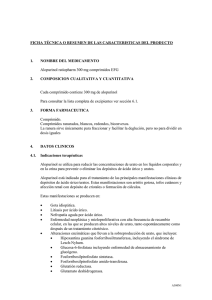 resumen de las caracteristicas del preparado (ficha