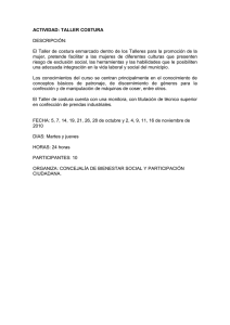 ACTIVIDAD: TALLER COSTURA DESCRIPCIÓN