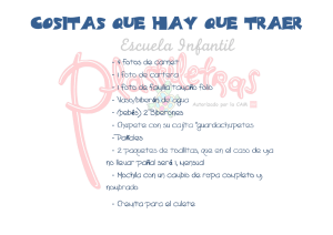 cositas que hay que traer