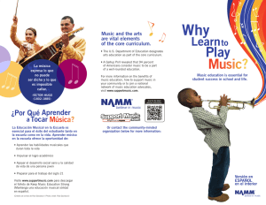 Music and the arts are vital elements of the core curriculum.